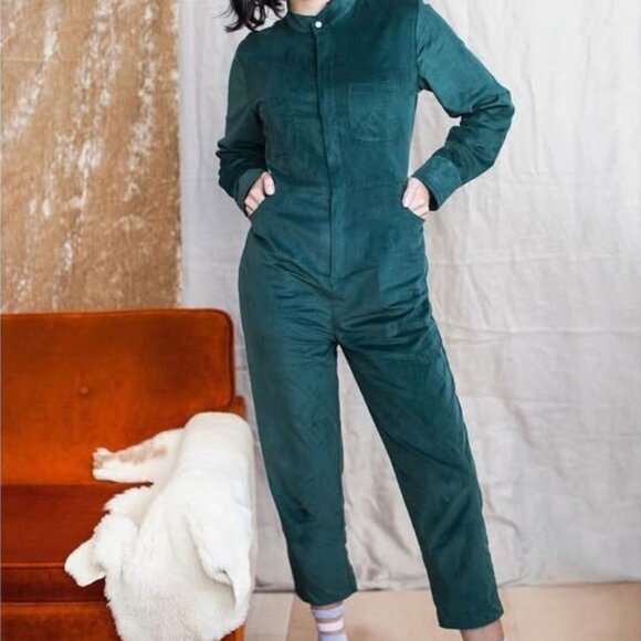 Maggie Jayne Green Corduroy Flight Suit - Picture 2 of 9